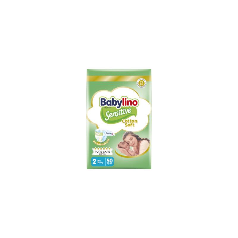 Πάνα Ν2 Babylino sensitive cotton soft (3-6Kg) 50τεμ Πάνα Ν2 Babylino sensitive cotton soft (3-6Kg) 50τεμ