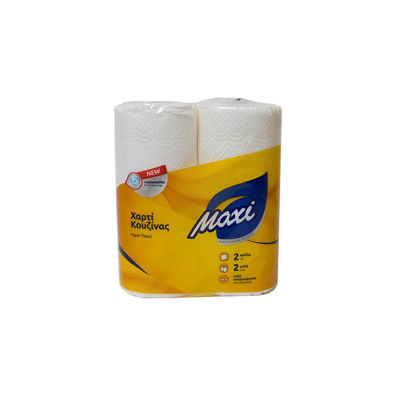 Χαρτί κουζίνας MAXI 2Φ ΛΕΥΚΟ DESL 60Φ 2 ΡΟΛΑ Χαρτί κουζίνας MAXI 2Φ ΛΕΥΚΟ DESL 60Φ 2 ΡΟΛΑ