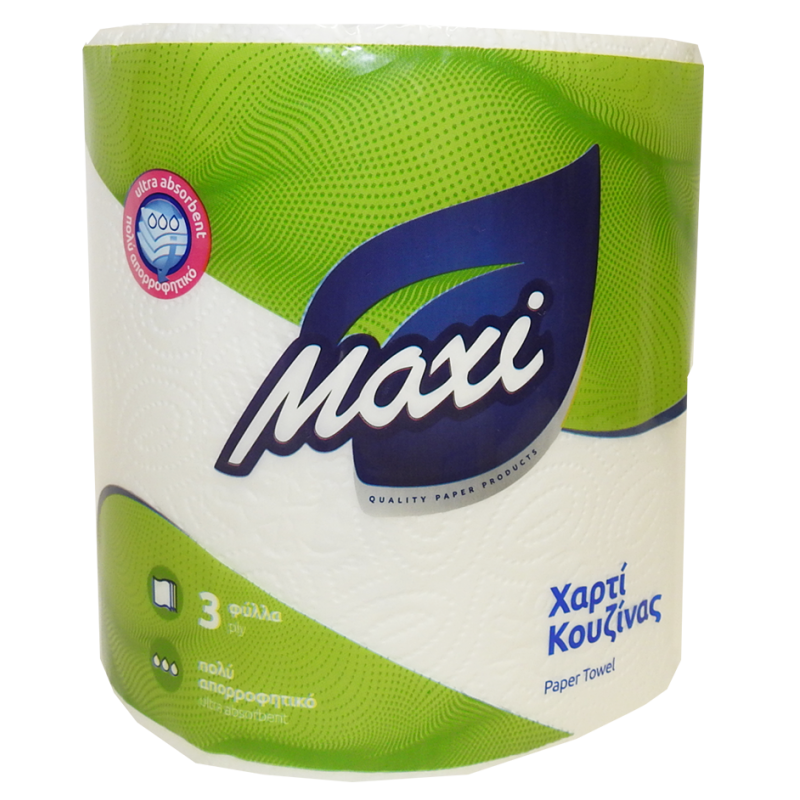 Χαρτί κουζίνας ΕΠΑΓ/ΚΟ MAXI 3Φ ΛΕΥΚΟ DESL 6ΡΧ600gr 