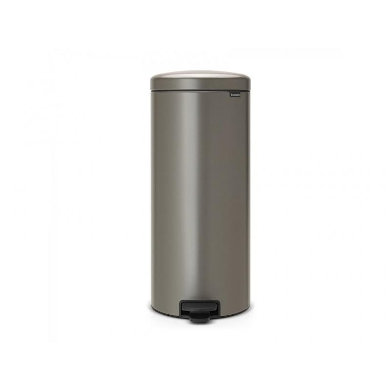 Brabantia κάδος απορριμμάτων 30lt με πεντάλ platinum σειρά New Icon