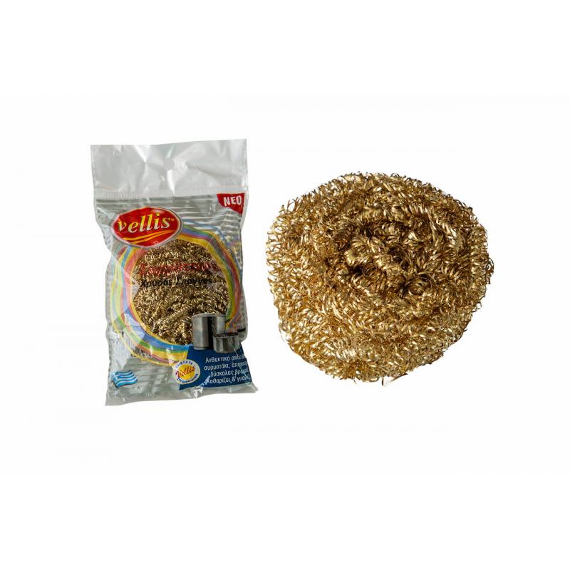 VELLIS σπόγγος συρμάτινος χρυσός 15gr