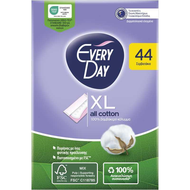 EveryDay Σερβιετάκια All Cotton Extra Long 44τεμ.
