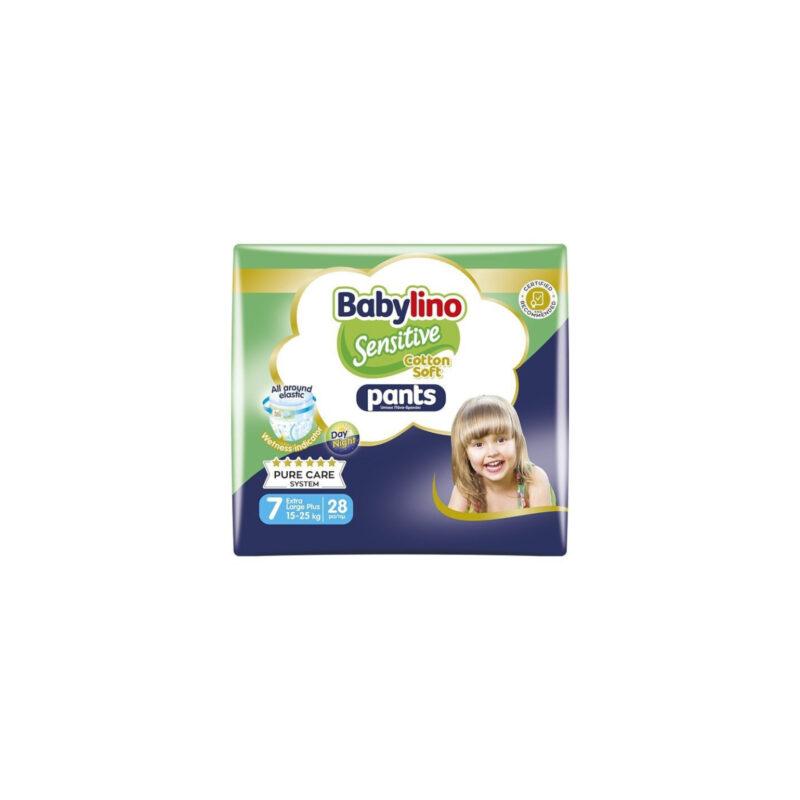 Babylino Pants Cotton Soft Unisex No7 Extra Large Plus (15-25kg) Πάνες-Βρακάκι 28pcs