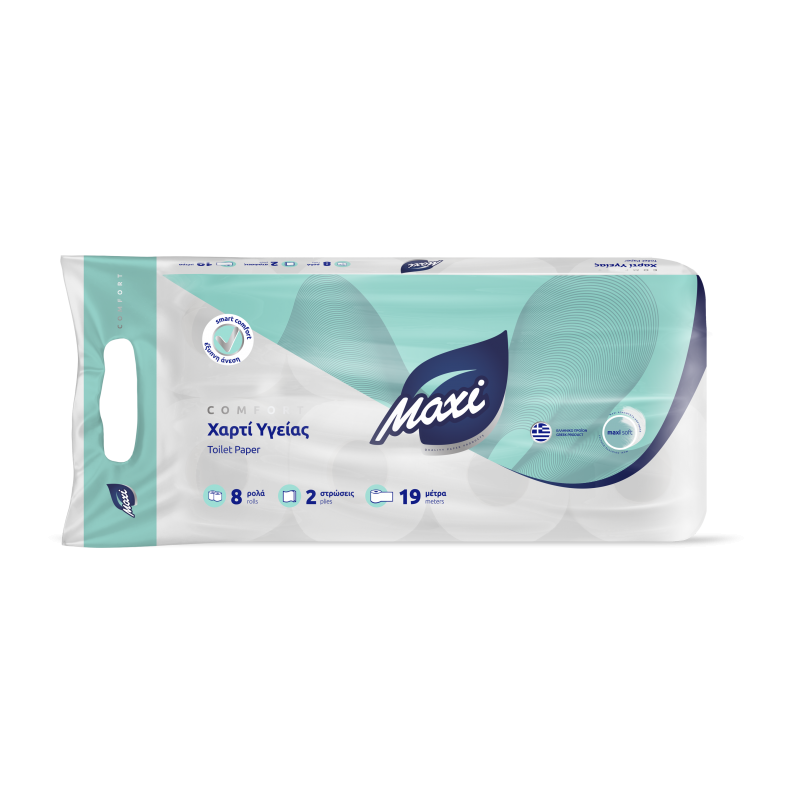 Χαρτί υγείας MAXI 2Φ DECO 8ΡΧ65gr FLAT BAG (ΣΥΣΚx7) Χαρτί υγείας MAXI 2Φ DECO 8ΡΧ65gr FLAT BAG (ΣΥΣΚx7)