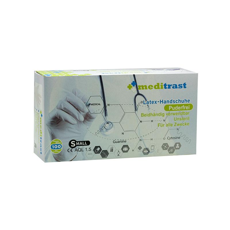 Meditrast Slightly Γάντια Λάτεξ Με Πούδρα σε Λευκό Χρώμα 100τμχ