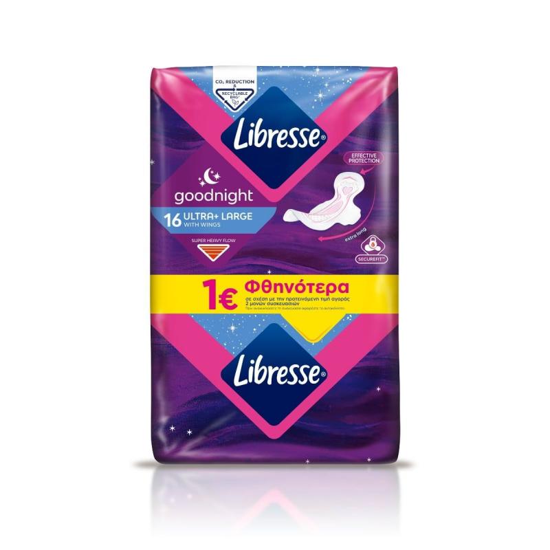 Libresse Ultra Thin σερβιέτες  Large  night 16τμχ