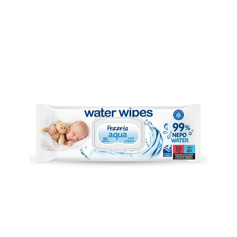 Pezzeta AQUA Μωρομάντηλα με καπάκι 50τεμ.