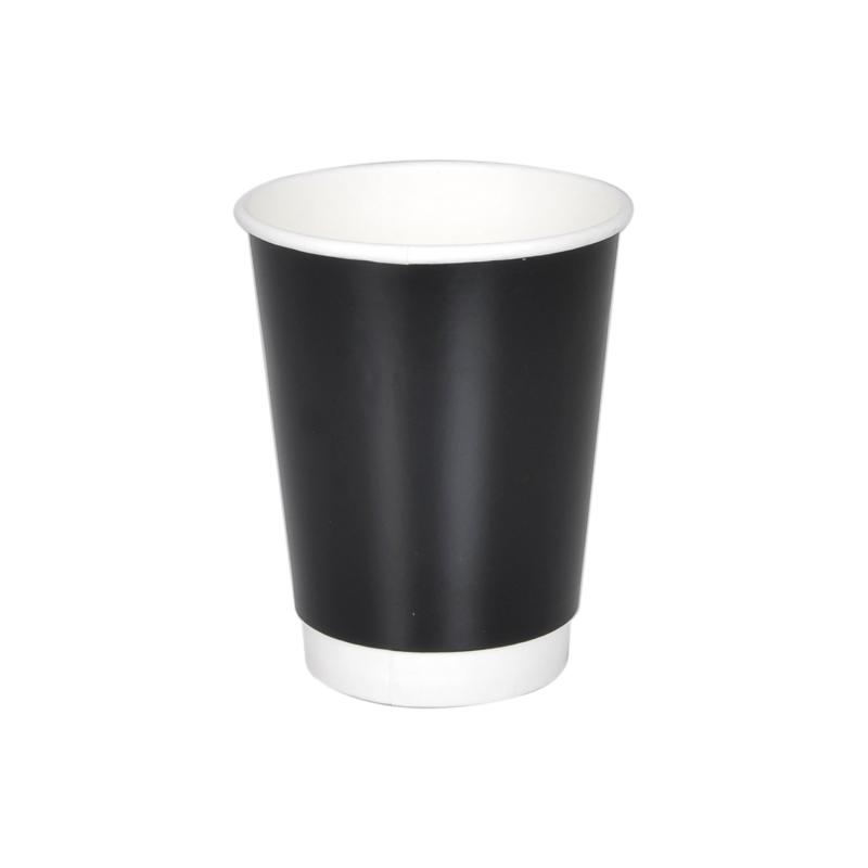 Ποτήρι χάρτινο διπλότοιχο ΜΑΥΡΟ  16 ΟΖ 25 τεμ