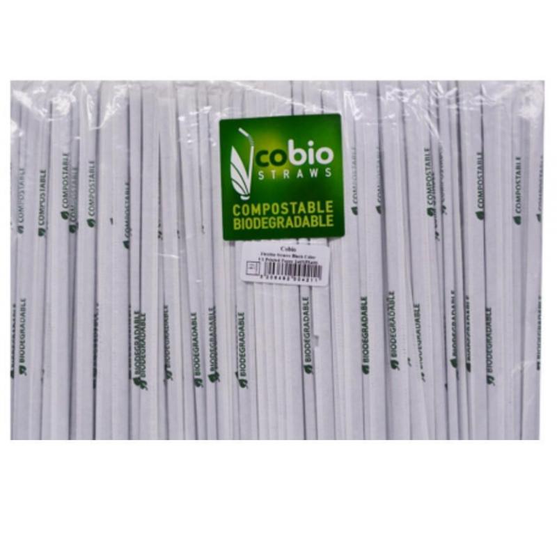 COBIO ΚΑΛΑΜΑΚΙ ΙΣΙΟ ΜΑΥΡΟ ΣΕ ΧΑΡΤΙ 24cm (250τεμ.) (ΒΙΟΔ/ΝΟ) 