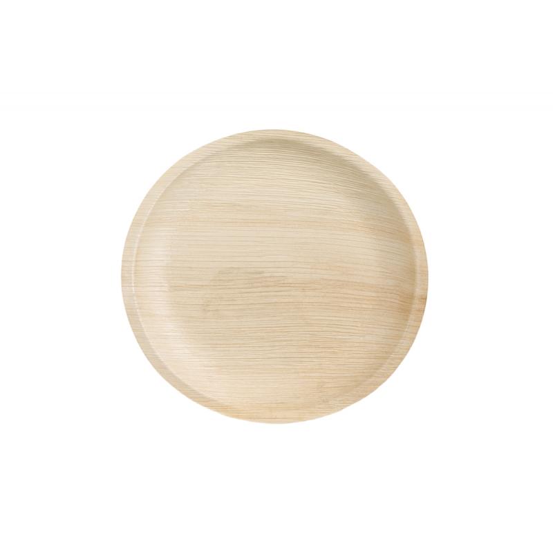 Πιάτο στρόγγυλο από φύλλα φοίνικα 23 cm 25τεμ