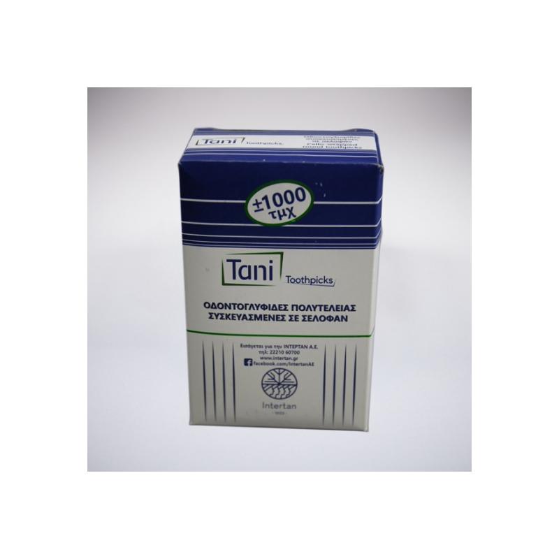 Οδοντογλυφίδες σελοφάν TANI 1000 τεμ