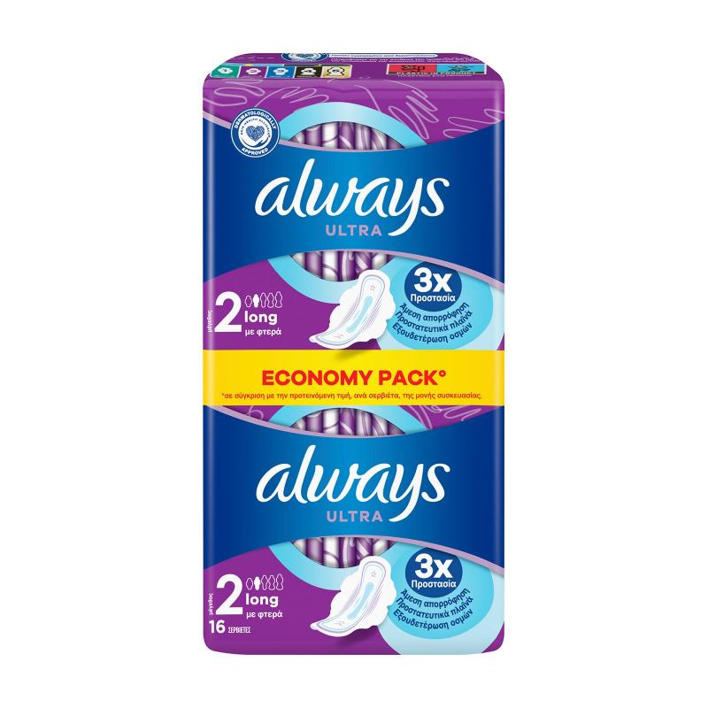 ALWAYS ΣΕΡΒΙΕΤΕΣ ULTRA LONG N2 16TMX 