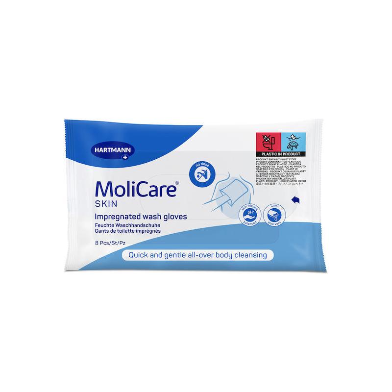 Hartmann Molicare Skin professional Γάντια καθαρισμού / Έτοιμο μπάνιο 8τμχ