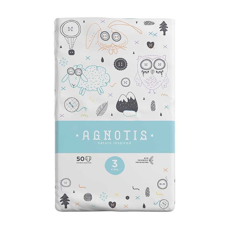Πάνα AGNOTIS Ν3 (4-9Kg) 50ΤΕΜ 