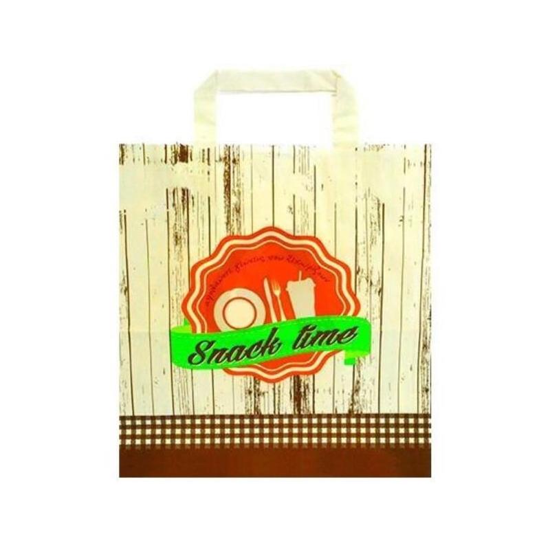 ΤΣΑΝΤΑ ΧΑΡΤΙΝΗ ΛΕΥΚΗ 250τεμ. - (26x14x29cm) SNACK με χερούλι ΤΣΑΝΤΑ ΧΑΡΤΙΝΗ ΛΕΥΚΗ 250τεμ. - (26x14x29cm) SNACK με χερούλι