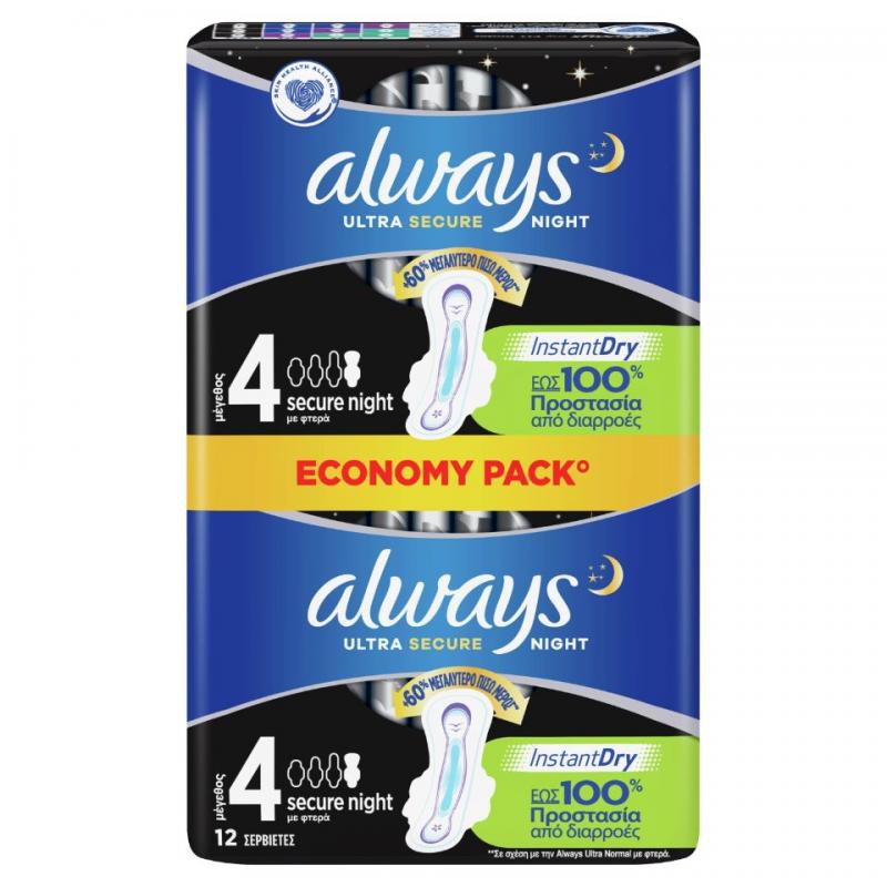 ALWAYS ΣΕΡΒΙΕΤΕΣ ULTRA SECYRE NIGHT N4 12TMX