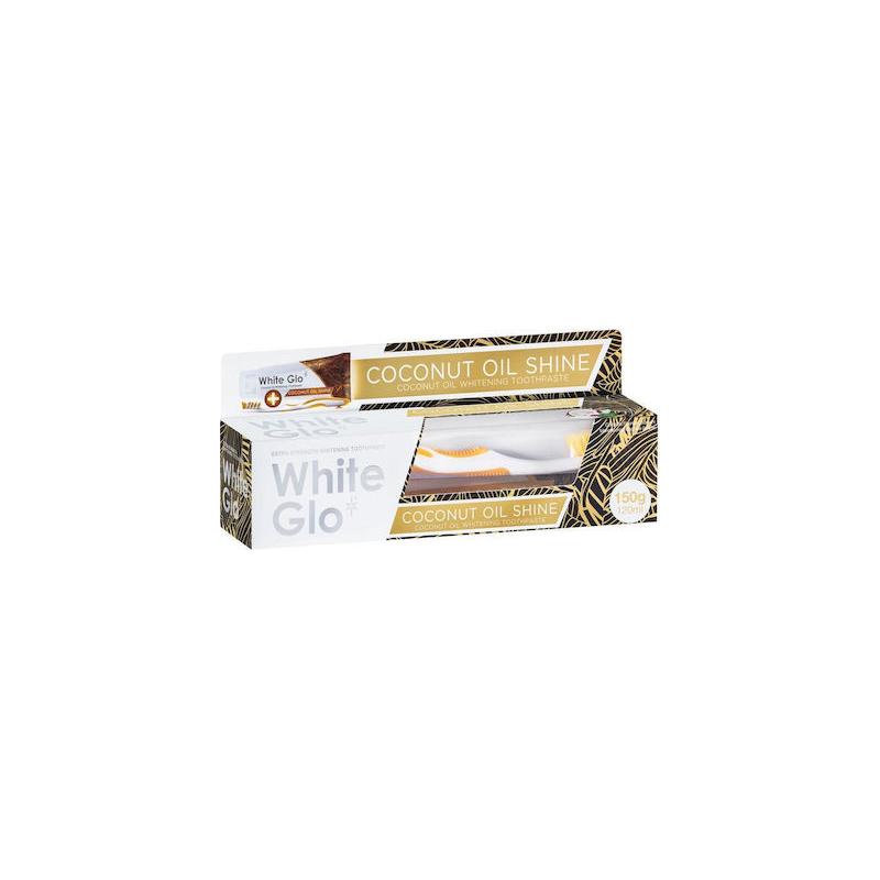 White Glo Coconut Oil Shine 150gr & Οδοντόβουρτσα  